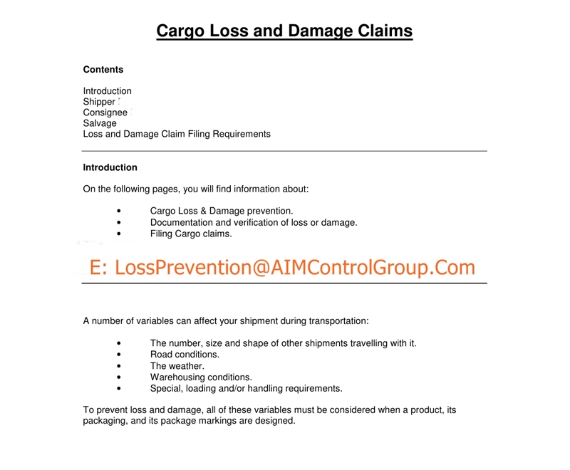 Insurance-Cargo_loss_prevention_letter