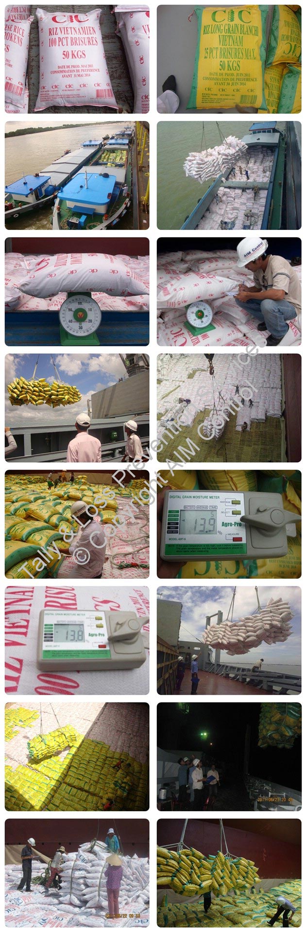 Tally_of_cargo_PREVENTION_LOSS_for_White_rice_in_bag_in_Vietnam_Thailand_AIMControl
