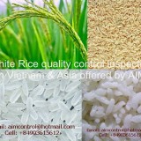White Rice quality control inspection