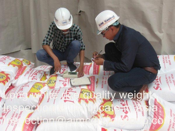 White_rice_quality_weight_inspection_certification_in_Vietnam_AIM_Control